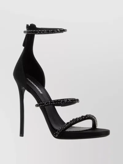 DSQUARED2 STRAPPY ANKLE STRAP STILETTO SANDALS