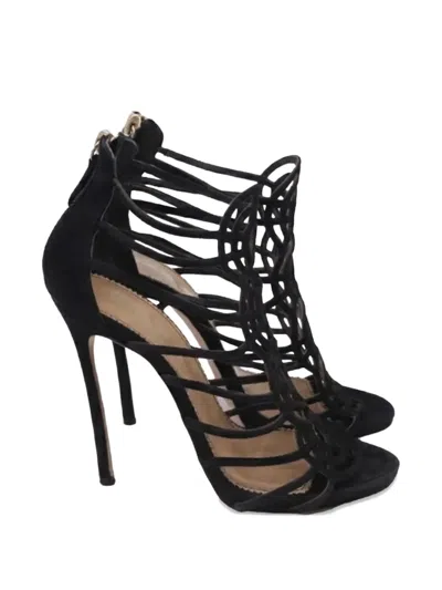 Pre-owned Dsquared2 Strappy Back-zipped Sandals In Black