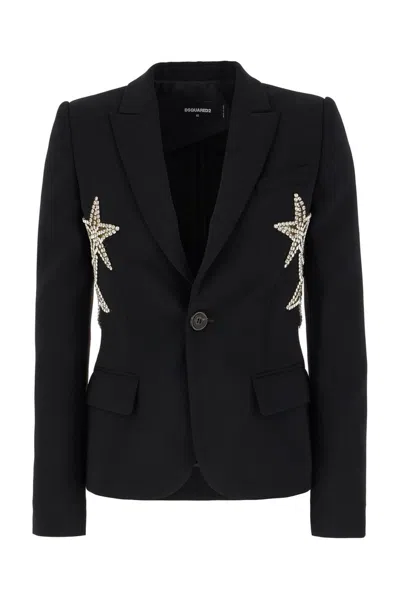 Dsquared2 Strappy Night Deena Jacket In Black