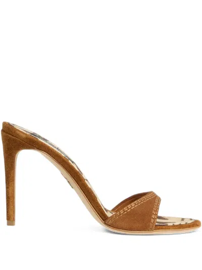 Dsquared2 Strappy Twin Mule Sandals In Brown