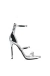 Dsquared2 Straps Laminated Sandals In Silver