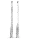 Dsquared2 Crystal Drop Earrings Geometric Detailing In Metallic