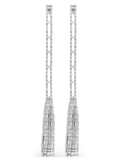 Dsquared2 Strass Drop Earrings In Metallic