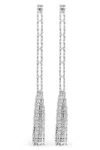 Dsquared2 Crystal Drop Earrings Geometric Detailing In Metallic