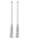 Dsquared2 Crystal Drop Earrings Geometric Detailing In Metallic