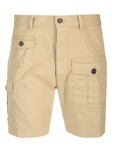 Dsquared2 Strech Cotton Sexy Cargo In Brown