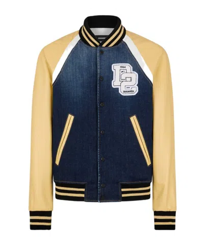DSQUARED2 DSQUARED2 D2 LOGO PATCH BOMBER JACKET