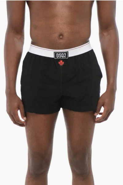 Dsquared2 Stretch Cotton Boxer With Patch Detail Grösse M