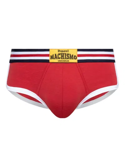 Dsquared2 Stretch-cotton Briefs In White