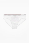 Dsquared2 Stretch Cotton Briefs With Logoed Waistband In White