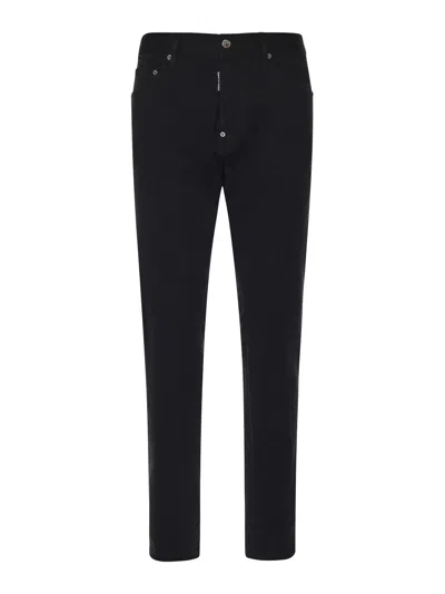 Dsquared2 Stretch Cotton Bull Jeans In Black