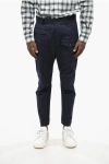 Dsquared2 Cotton Cargo Pant Trousers With Multiple Pockets In Black