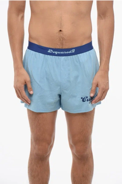 Dsquared2 Stretch Cotton Cupid's Club Boxer With Logoed Waistband