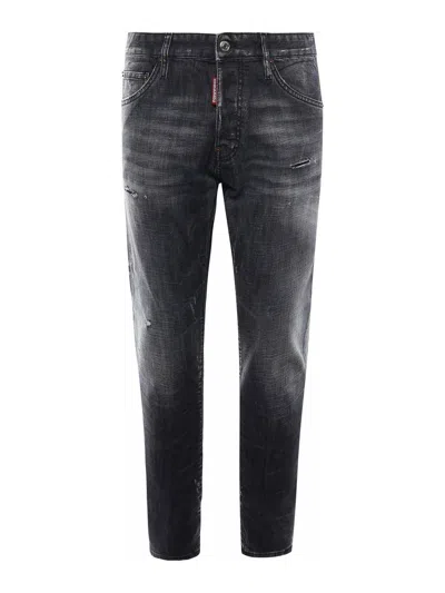 Dsquared2 Stretch Cotton Denim Jeans In Black