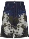 Dsquared2 Stretch-cotton Denim Shorts In Blue