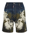 Dsquared2 Stretch-cotton Denim Shorts In White