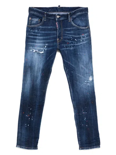 Dsquared2 Stretch Cotton Jeans In Blue
