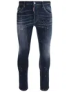 Dsquared2 Indigo Blue Stretch Cotton Jeans In Blue