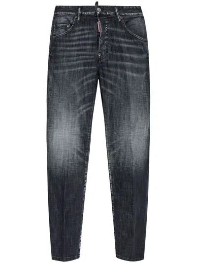 DSQUARED2 STRETCH COTTON JEANS WITH A FADED EFFECT