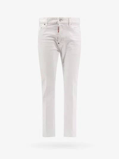 DSQUARED2 STRETCH COTTON TROUSER WITH WHITE BULL TAG