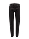 Dsquared2 Stretch Cotton Trouser With White Bull Tag In Black