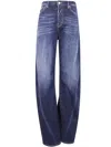 Dsquared2 Stretch Denim 2d Twisted Wide-leg Jeans In Blue