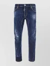 Dsquared2 Stretch Denim Blend Tidy Biker Jeans In Blue