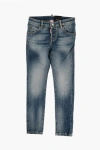 Dsquared2 Stretch Denim Cool Girl Jeans With Paint Effect Print