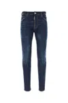 Dsquared2 Blue Jeans With Belt Loops And Logo Patch On The Rear