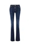 Dsquared2 Medium Rise Denim Flared Jeans In Blue Denim