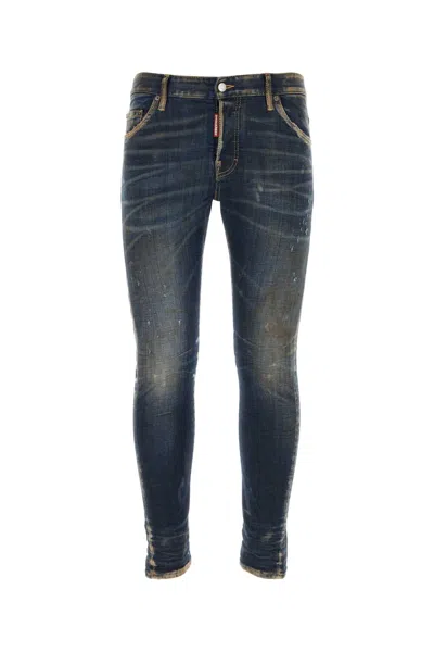 Dsquared2 Stretch Denim Sexy Twist Jeans In Blue