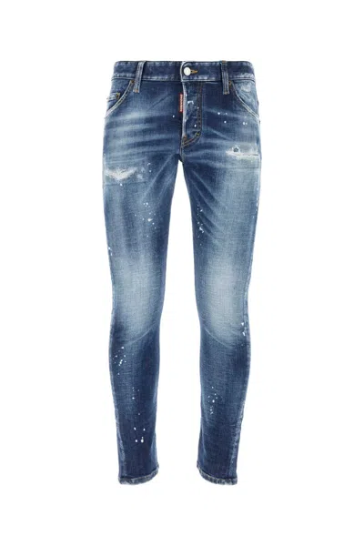 Dsquared2 Stretch Denim Sexy Twist Jeans In Blue