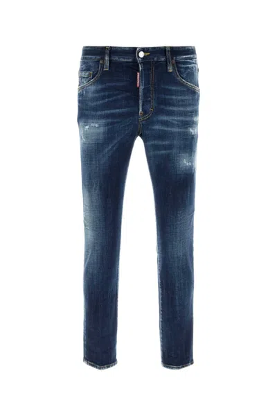 Dsquared2 Stretch Denim Skater Jeans In Blue