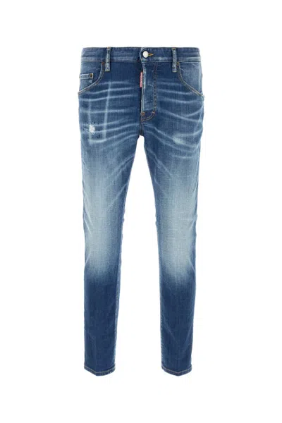 Dsquared2 Stretch Denim Skater Jeans In Blue