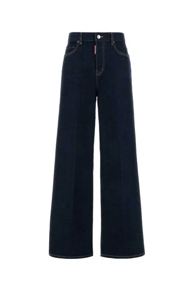 Dsquared2 Stretch Denim Traveller Wide-leg Jeans
