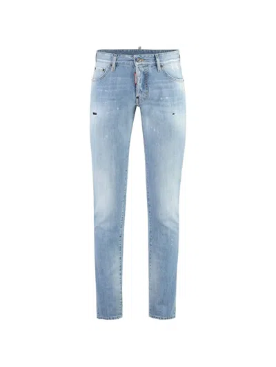 Dsquared2 Stretch Jeans In Blue