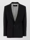 Dsquared2 Stretch Wool Blend Oversized Tailored Blazer In Black