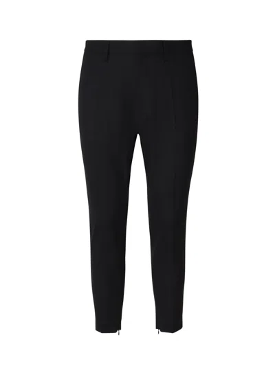 Dsquared2 Stretch Wool Blend Trousers In Black