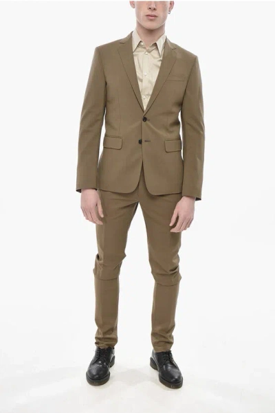 Dsquared2 Stretch Wool Suit Paris With Flap Pockets