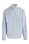 Dsquared2 Cotton Shirt With Striped Pattern And Button-down Collar
