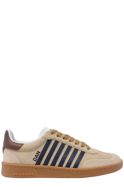 Dsquared2 Boxer Sneakers In Beige