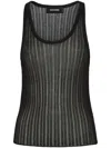 Dsquared2 Striped Blouse In Black