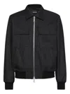 Dsquared2 Long Sleeve Casual Jacket In Black