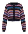 Dsquared2 Striped Button-up Cardigan In Black