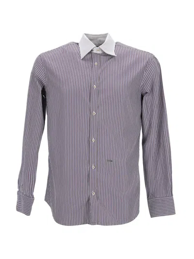 Pre-owned Dsquared2 Striped Cotton Shirt In White