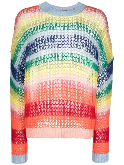 Dsquared2 Striped Crew-neck Jumper In Multicolor