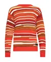 Dsquared2 Striped Crew-neck Jumper In White