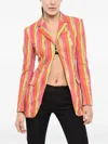 Dsquared2 Striped Cut-out Blazer In Multi