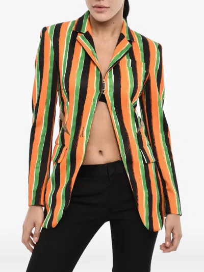 Dsquared2 Striped Cut-out Blazer In Multi