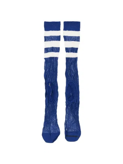 Dsquared2 Striped Cut-out Socks In Blue